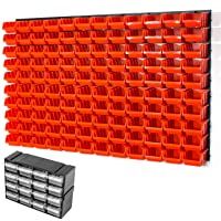 126 piezas pared estantería Inbox Talla 2 agujeros Naranja Taller pared fuerte placa de pared